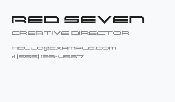Red Seven Business Card