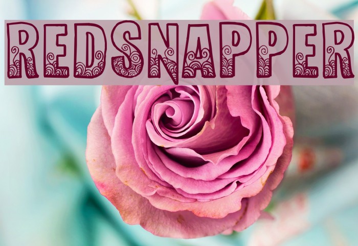 Red-Snapper Font examples