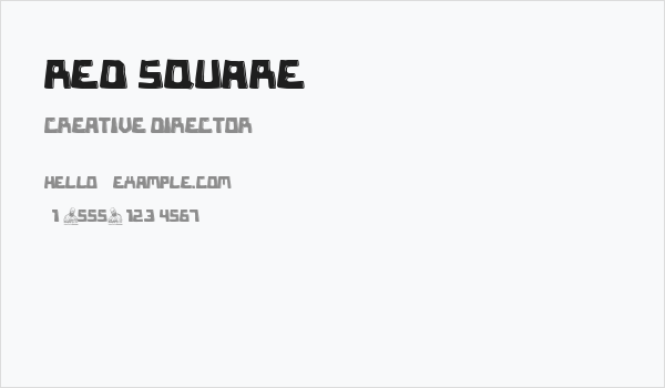 Red Square Business Card