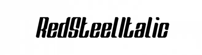 Red Steel Italic  免费字体下载