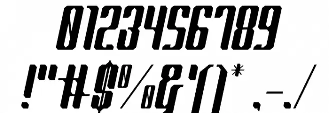 Red Steel Italic Font OTHER CHARS