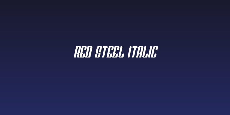 Red Steel Italic Social Header
