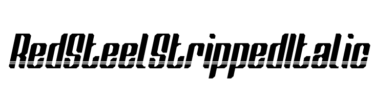 Red Steel Stripped Italic  フリーフォントのダウンロード