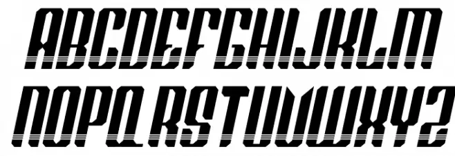 Red Steel Stripped Italic 字体 大写