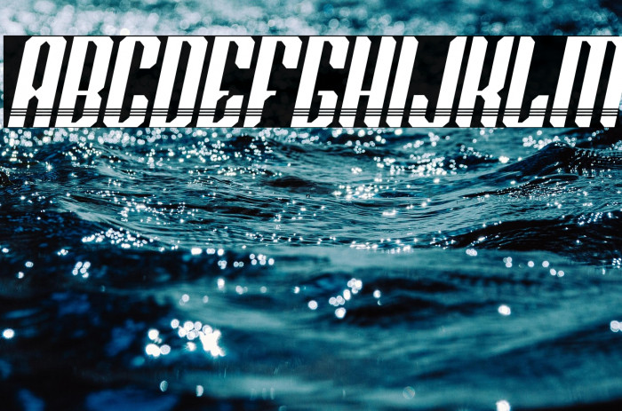 Red Steel Stripped Italic Example 2