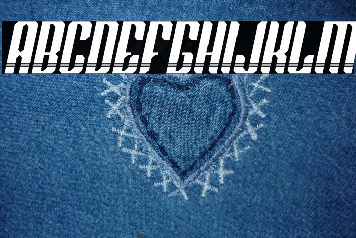 Red Steel Stripped Italic Example 3