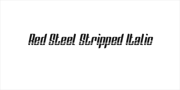 Red Steel Stripped Italic Logo