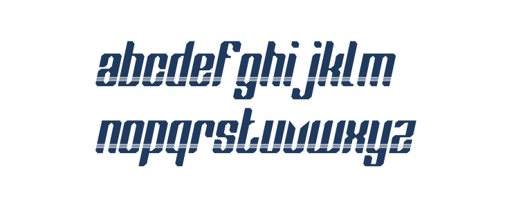 Red Steel Stripped Italic Lowercase