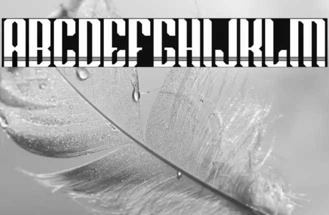 Red Steel Stripped Font examples