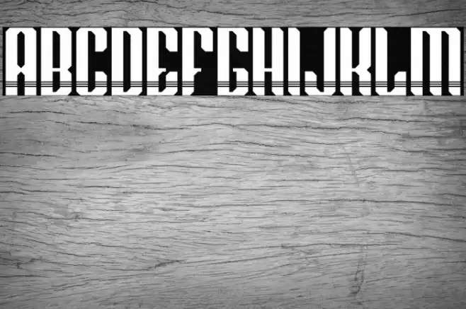 Red Steel Stripped Font examples