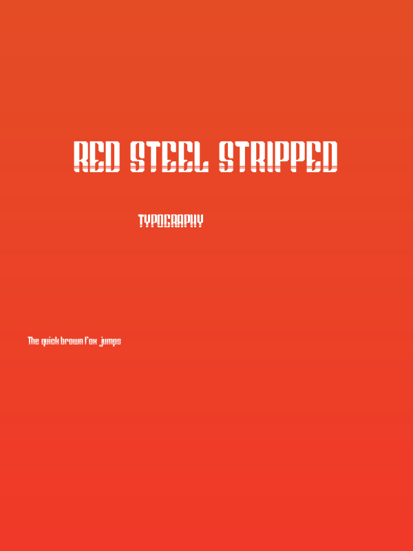 Red Steel Stripped Poster