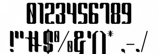 Red Steel Font OTHER CHARS