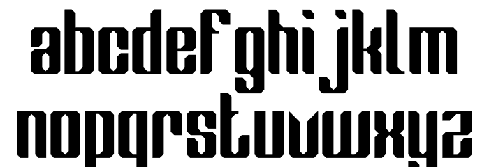 Red Steel Font LOWERCASE