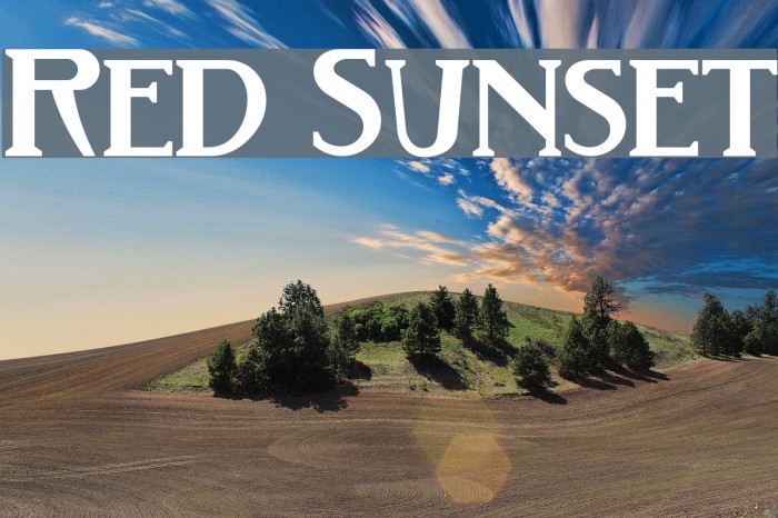 Red Sunset Font examples