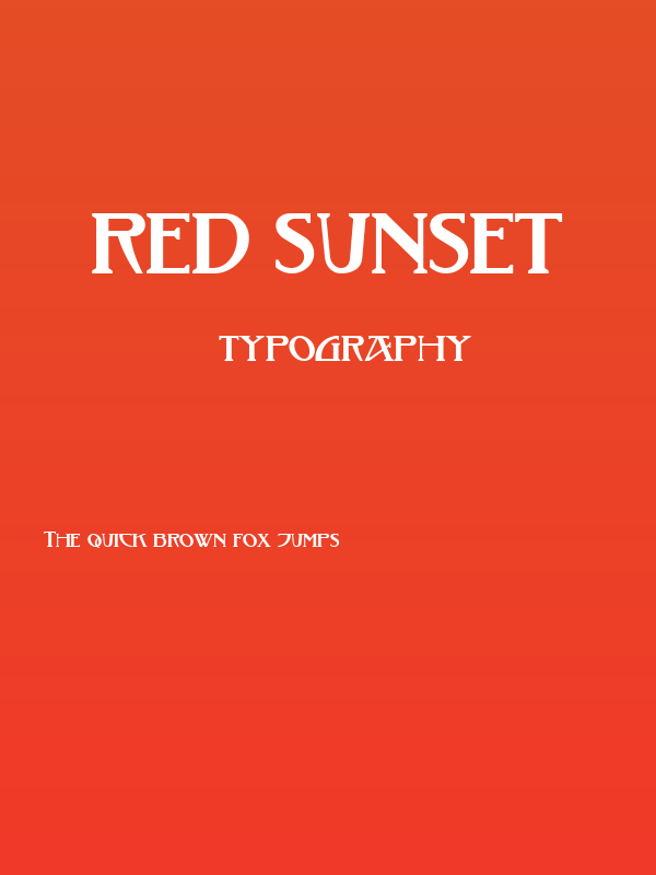 Red Sunset Poster