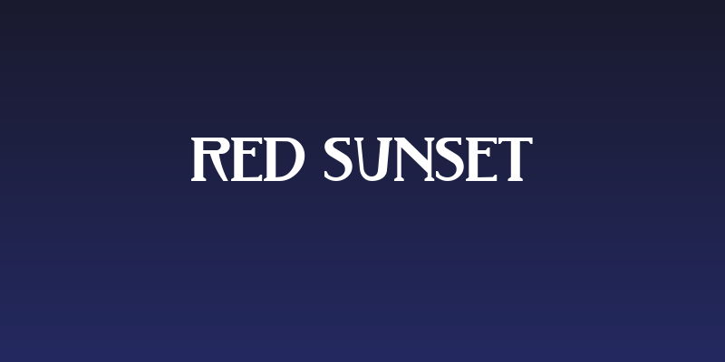 Red Sunset Social Header