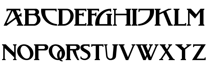 Red Sunset Font LOWERCASE
