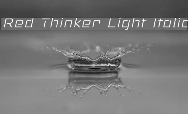 Red Thinker Light Italic Font examples