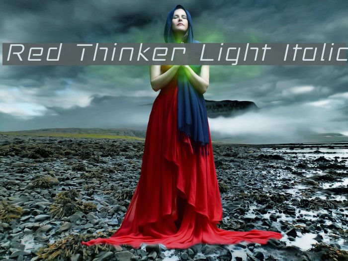 Red Thinker Light Italic Example 3
