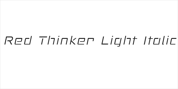 Red Thinker Light Italic Logo