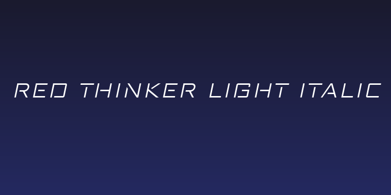 Red Thinker Light Italic Social Header