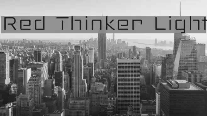 Red Thinker Light Font examples