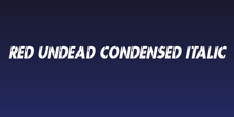 Red Undead Condensed Italic Social Header