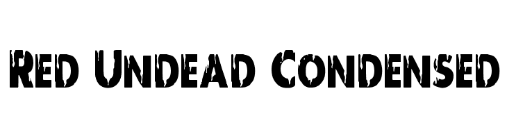 Red Undead Condensed  font caratteri gratis