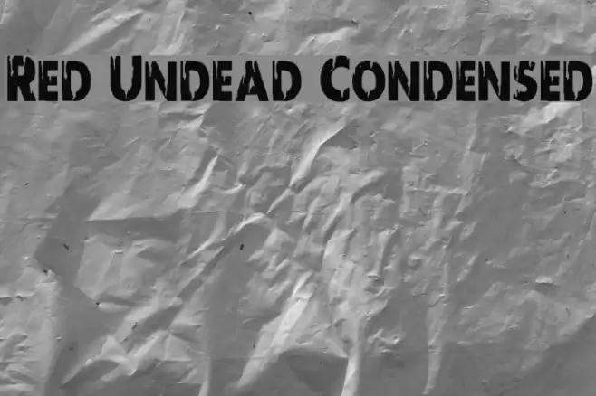 Red Undead Condensed Font examples