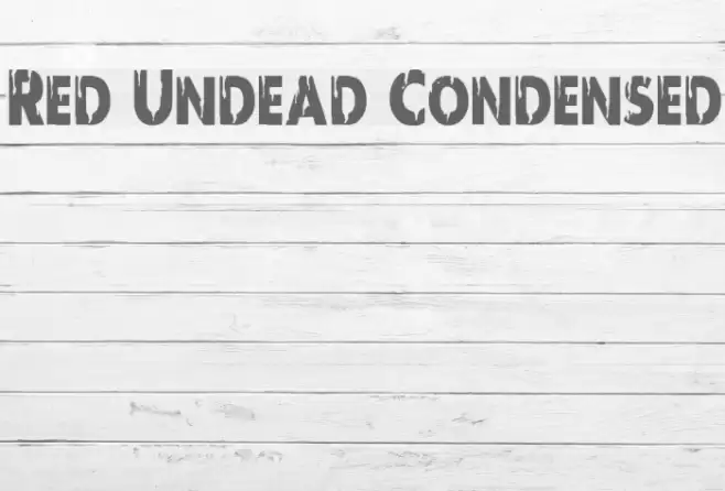 Red Undead Condensed Font examples