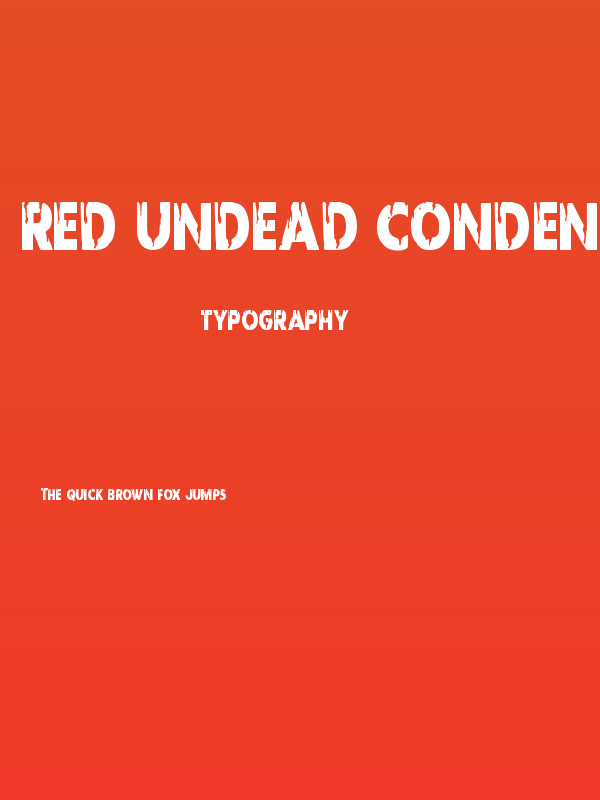 Red Undead Condensed Poster