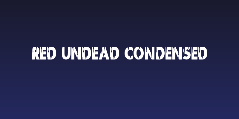 Red Undead Condensed Social Header