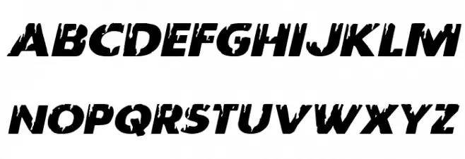 Red Undead Expanded Italic Polices MAJUSCULES