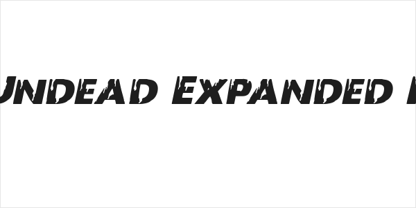 Red Undead Expanded Italic Logo