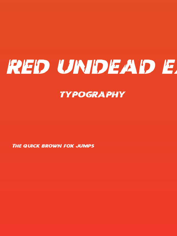 Red Undead Expanded Italic Poster