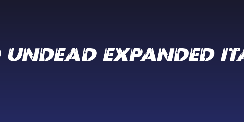 Red Undead Expanded Italic Social Header