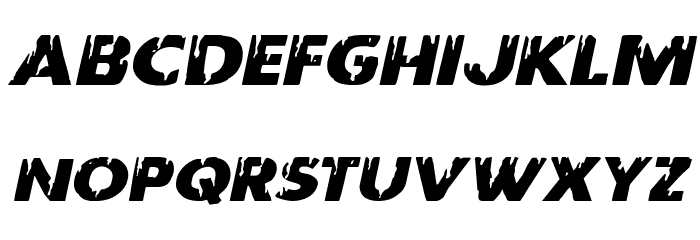 Red Undead Expanded Italic Font LOWERCASE