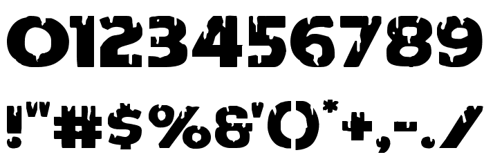 Red Undead Expanded Font OTHER CHARS