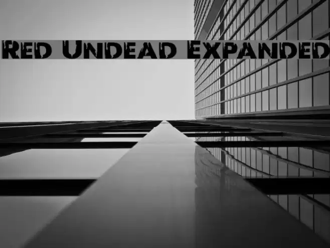 Red Undead Expanded Font examples