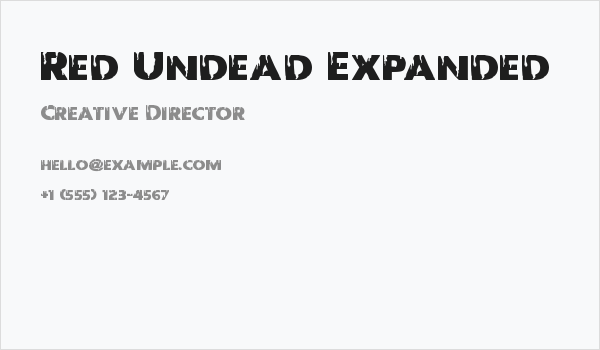 Red Undead Expanded Business Card