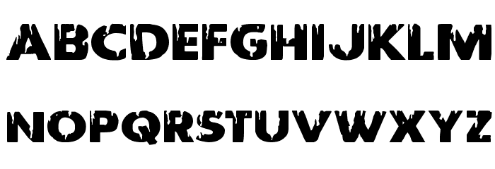 Red Undead Expanded Font LOWERCASE