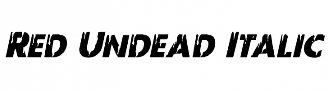 Red Undead Italic  Скачать бесплатные шрифты