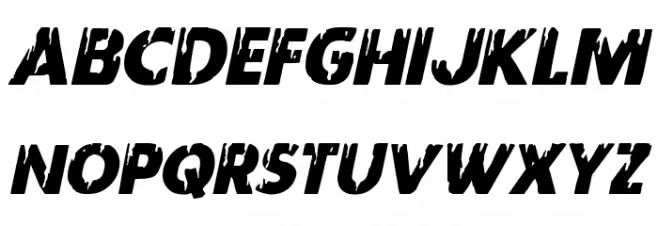 Red Undead Italic 字体 大写