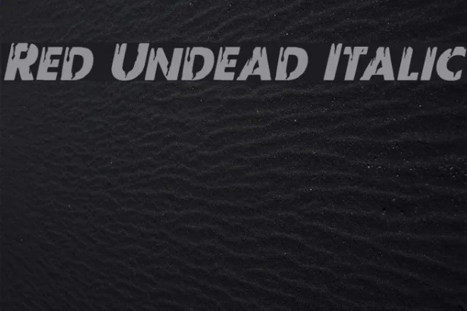 Red Undead Italic Example 2