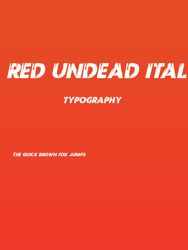Red Undead Italic Poster