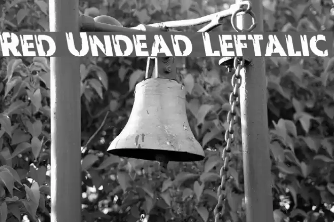 Red Undead Leftalic Шрифта examples