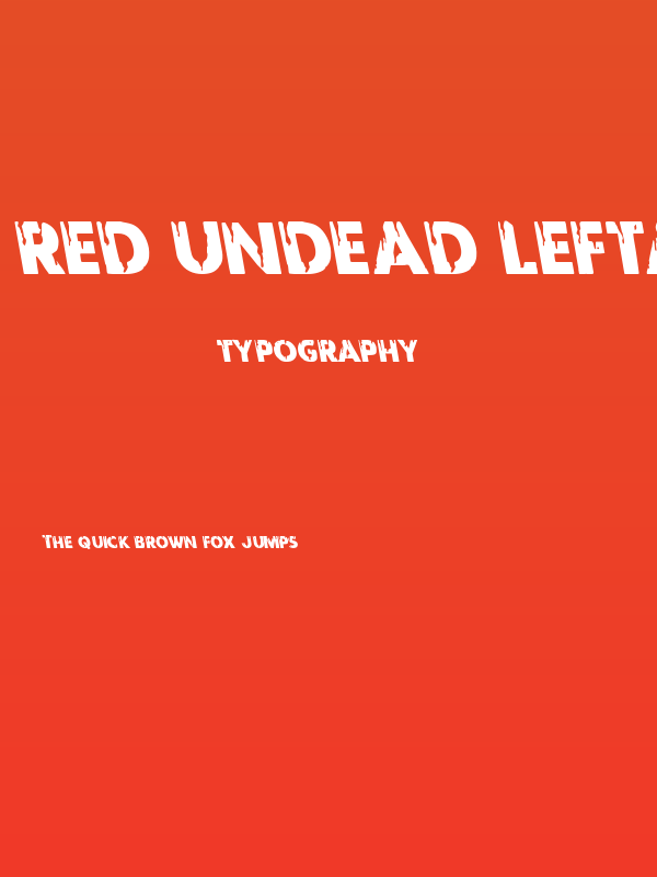 Red Undead Leftalic Poster