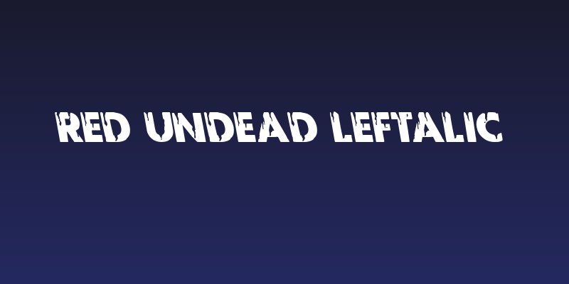 Red Undead Leftalic Social Header