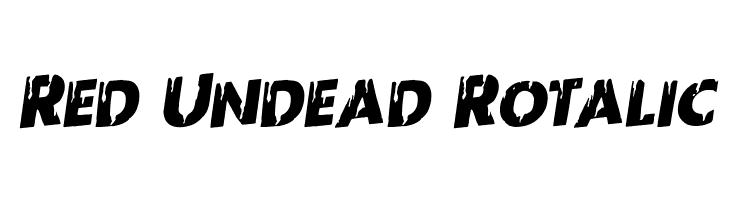 Red Undead Rotalic Font