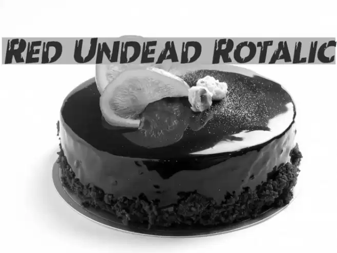 Red Undead Rotalic Font examples